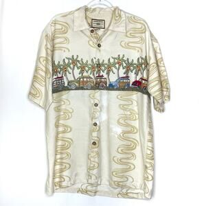 Adirondack Trading Company | Men's 100% Cotton Tropical Travel Button Up Shirt L